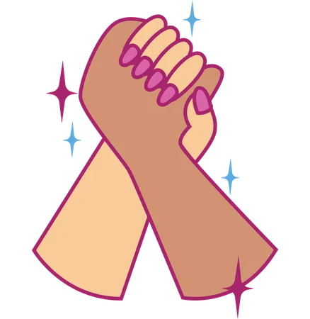 This Powerful Illustration Of Clenched Fists Represents Solidarity And Strength Among Women Encouraging Unity And Collective Empowerment Illustration