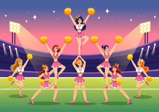 Uniforme de pom-pom girl  Illustration