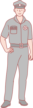 Homme en uniforme militaire  Illustration