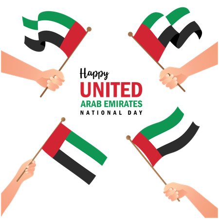 United Arab Emirates happy national day  Illustration