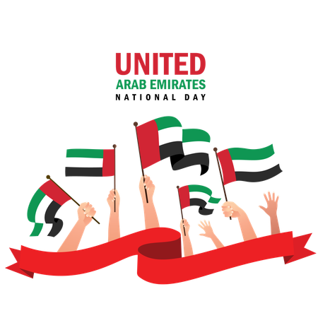 United Arab Emirates happy national day  Illustration