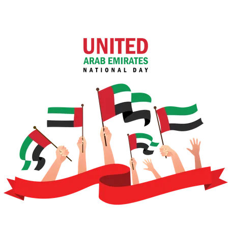 United Arab Emirates happy national day  Illustration