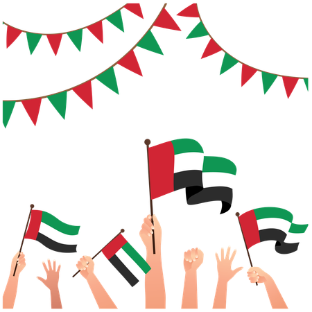 United Arab Emirates happy national day  Illustration