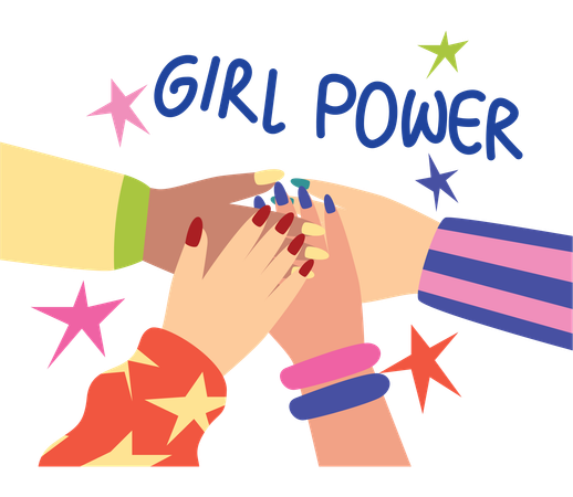 United for Women’s Day - Hand in Hand  Illustration