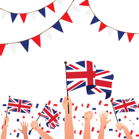 United kingdom independence day  Illustration