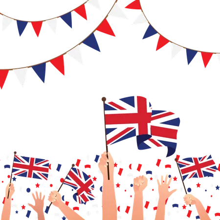 United kingdom independence day  Illustration