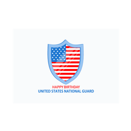 United States National Guard birthday  Illustration