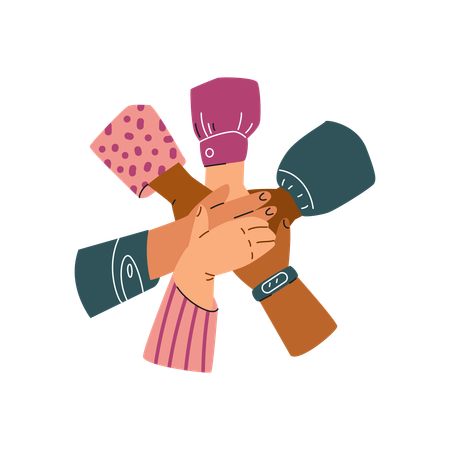 Unity and support  Illustration