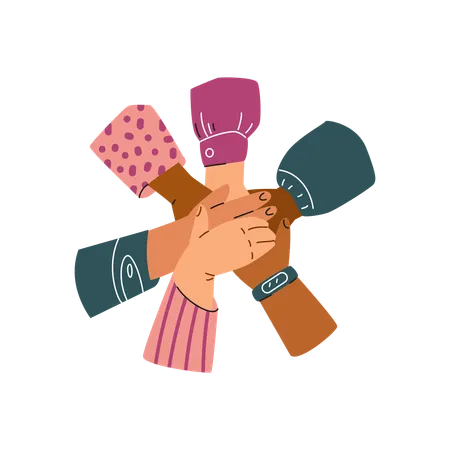 Unity and support  Illustration