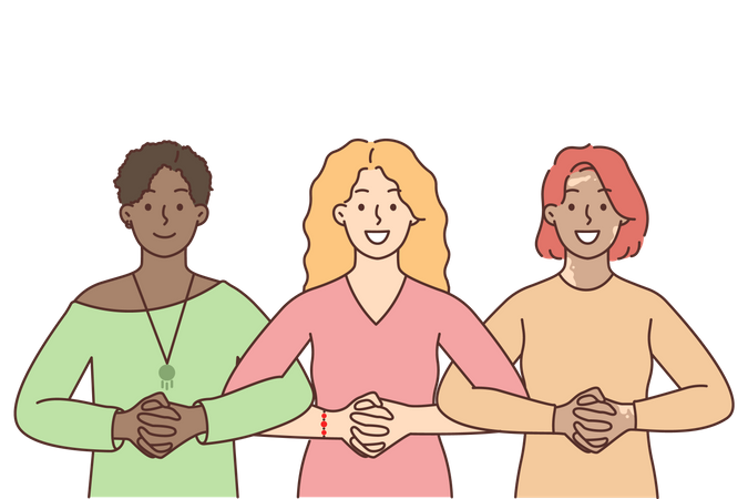 Unity between women  Illustration