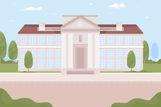 University building Illustration