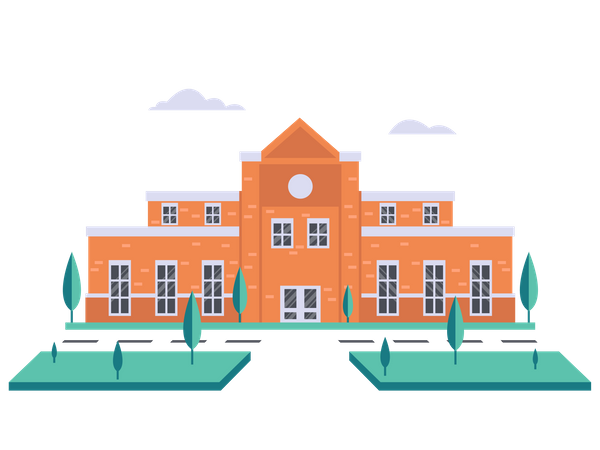 University Building  Illustration