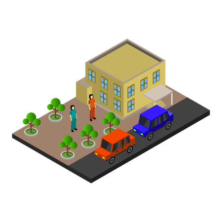 University Building  Illustration