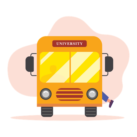 University bus Illustration