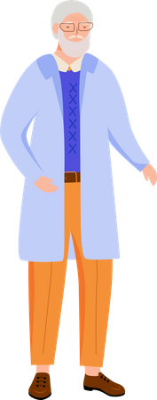 University chemistry professor  Illustration