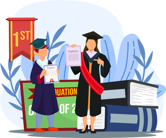University graduation ceremony  Illustration