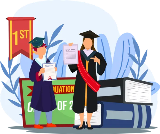 University graduation ceremony  Illustration