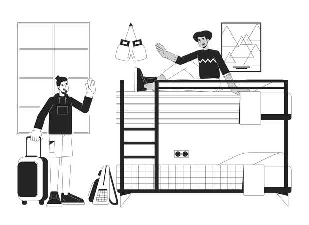 University roommates  Illustration