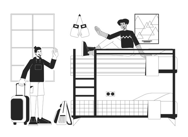 University roommates  Illustration