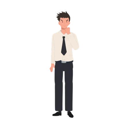 University Student in Uniform  Illustration