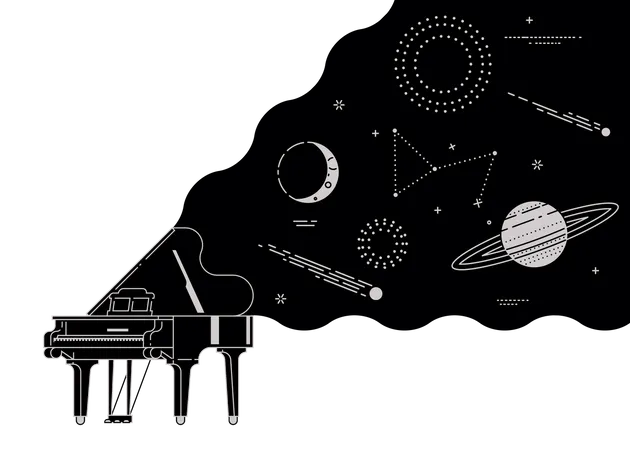 Universo da música clássica  Ilustração