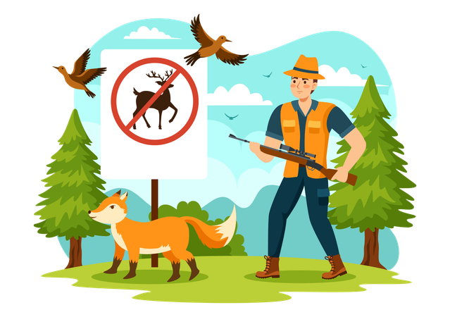 Unlawful Hunting  Illustration