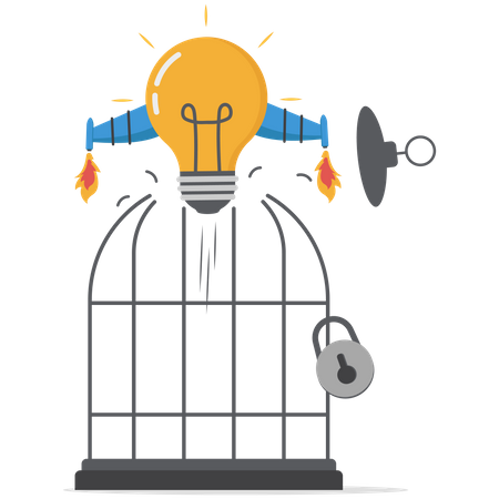 Unlock business idea  Illustration
