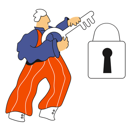 Unlock Key Illustration