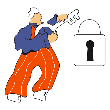 Unlock Key  Illustration