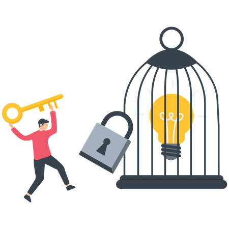 Unlock the Creative Idea  Illustration