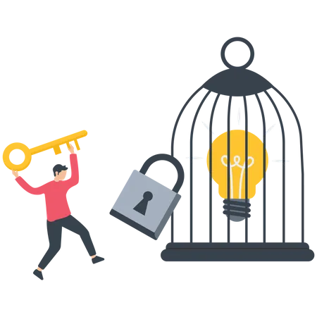 Unlock the Creative Idea  Illustration