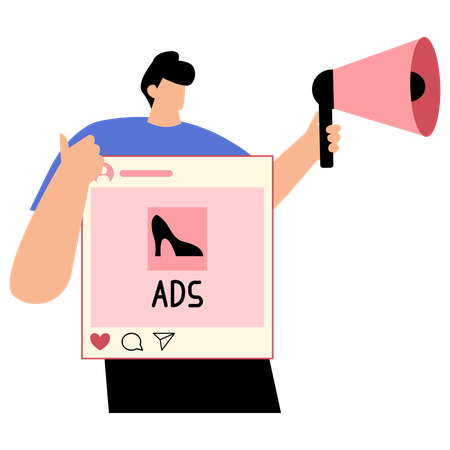 Unlock Your Potential With Social Media Ads  Illustration