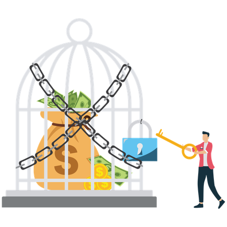 Unlocking Financial Freedom  Illustration