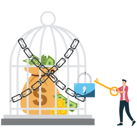 Unlocking Financial Freedom  Illustration