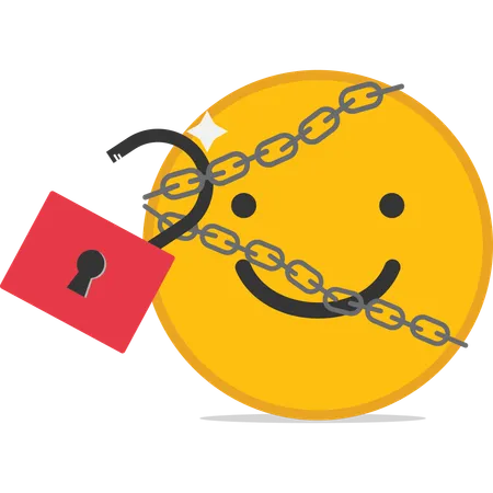 Unlocking positive emotion  Illustration