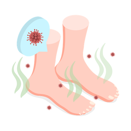 Unpleasant Smell from feet  イラスト