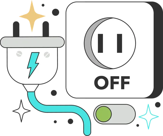 Unplug house appliances  Illustration