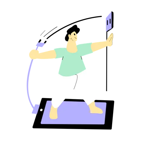 Unplug the charger  Illustration