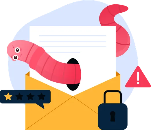 Unsecure Email  Illustration