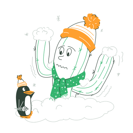Unstable Weather Temperature  Illustration