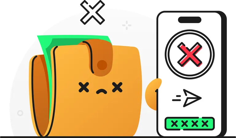 Unsuccessful transaction  Illustration