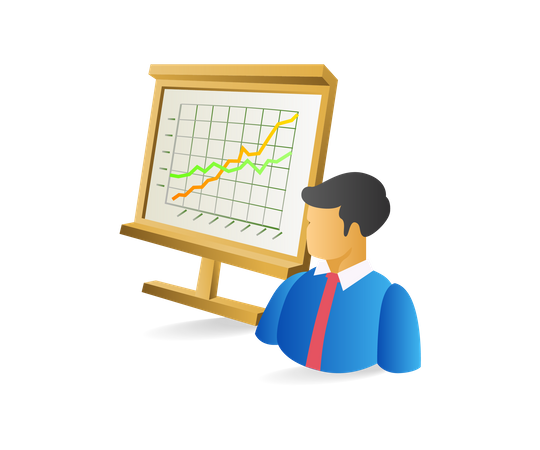 Vorstand des Analysten  Illustration