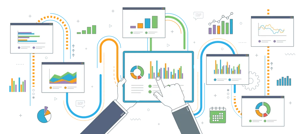 Unternehmensfinanzstatistiken  Illustration