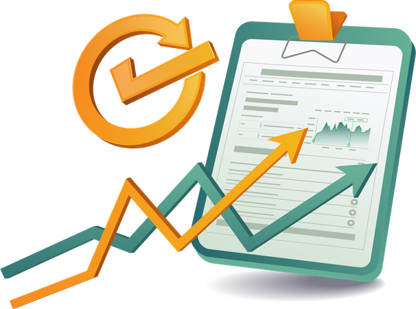 Datentafel für Unternehmensführung und -analyse  Illustration