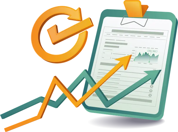 Datentafel für Unternehmensführung und -analyse  Illustration