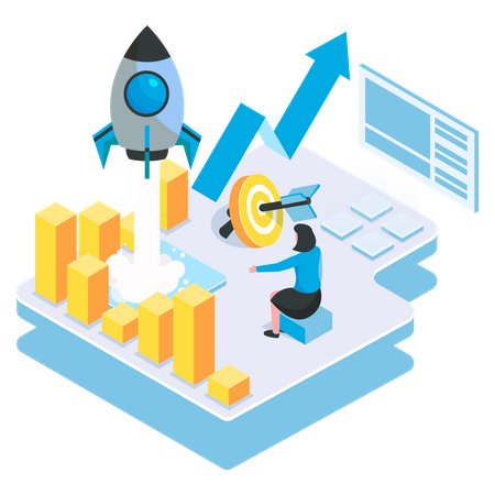 Wachstum bei Unternehmensgründungen  Illustration