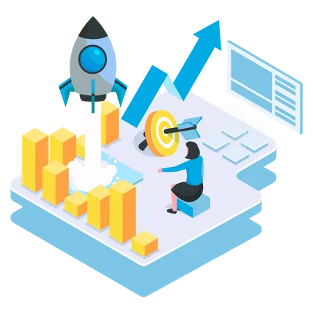 Wachstum bei Unternehmensgründungen  Illustration