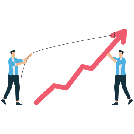 Unternehmenskooperationen zur Steigerung der Teamleistung  Illustration