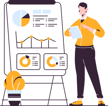 Unternehmensstatistik  Illustration