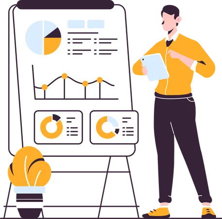 Unternehmensstatistik  Illustration